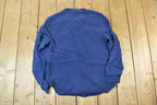 Women Vintage Vigoss Y2K Navy Long Sleeve T-Shirt Vigoss Grunge Skull Print