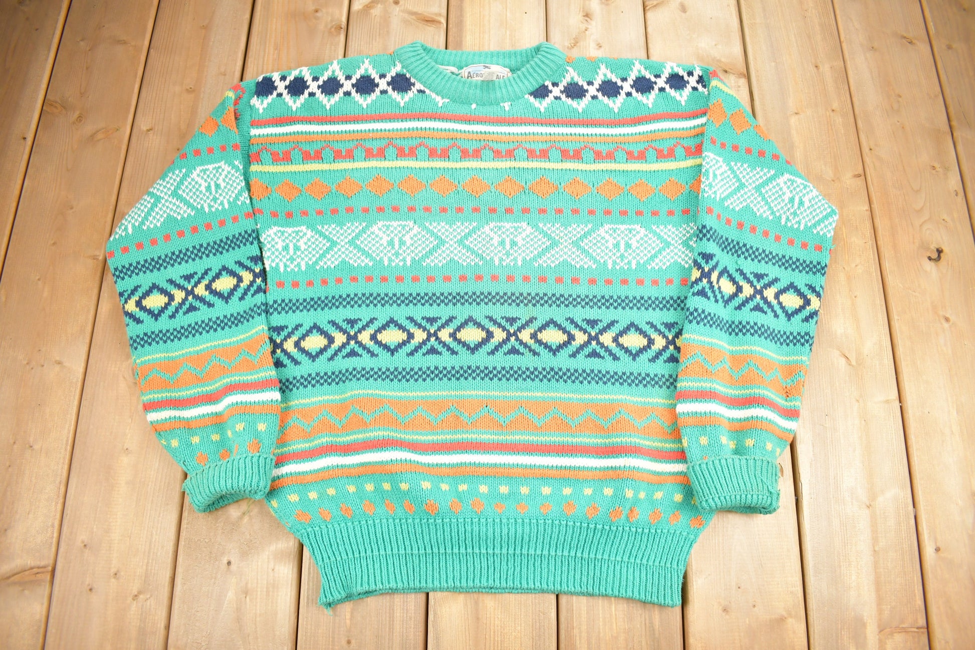 Vintage 1990s Aeropostale Knit Crewneck Sweater /