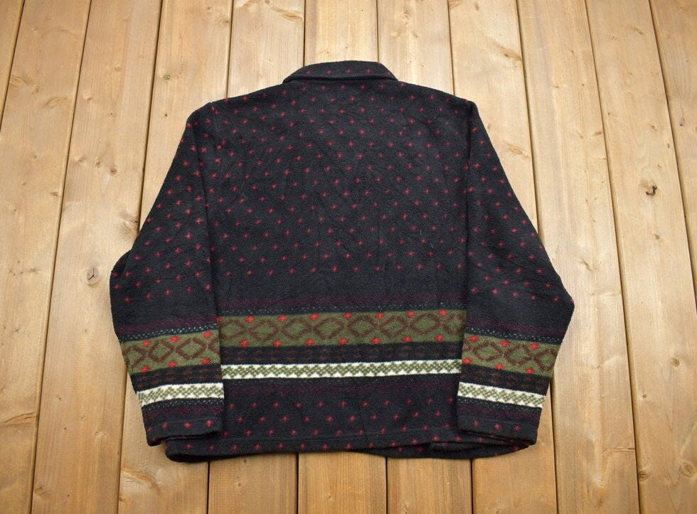 Vintage 1990s Full Zip 'Sport Savvy' Fleece Sweater