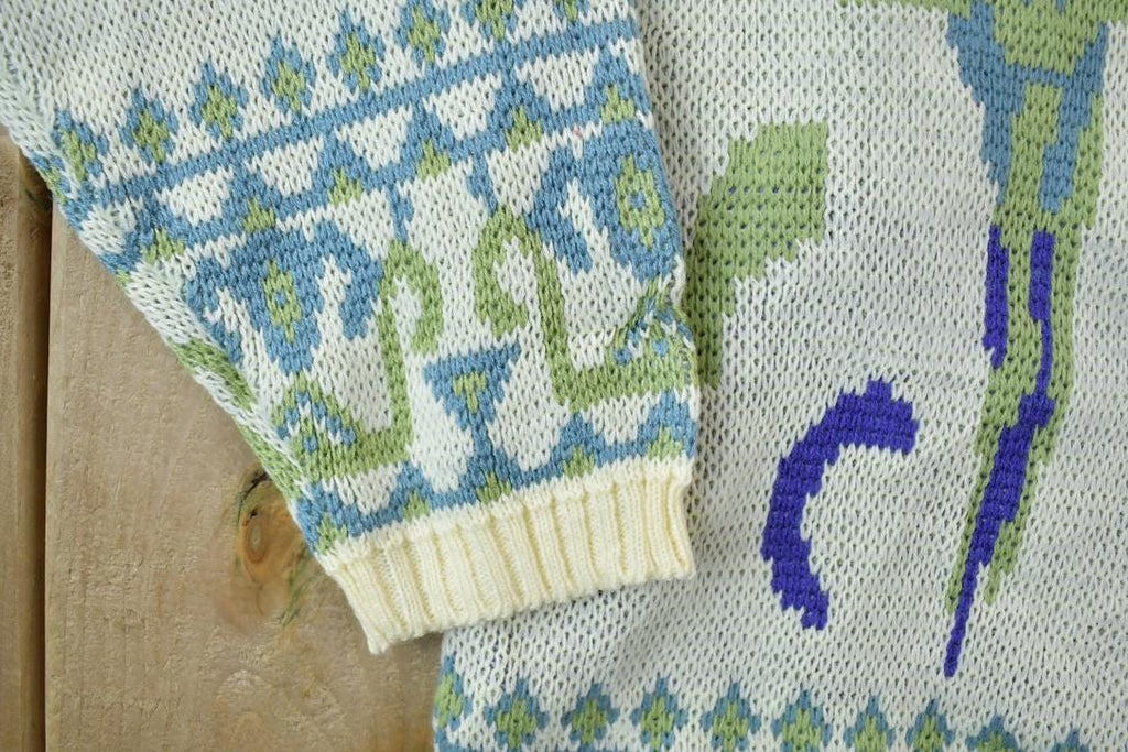 Vintage 1990s Chateau Parrots Knit Crewneck Sweater