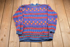 Vintage 1990s Liz Wear Abstract 3D Cable Knitted Sweater