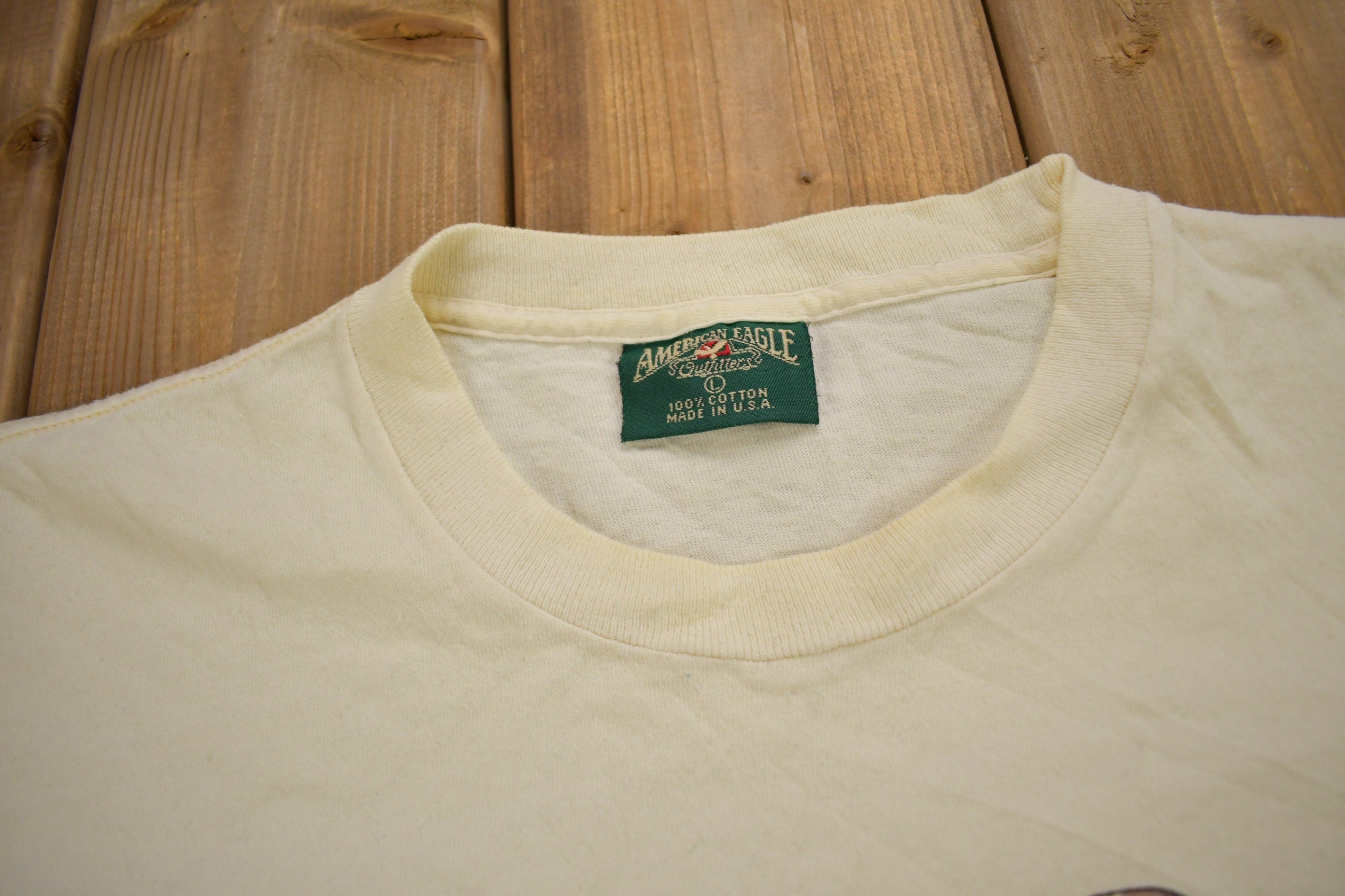 Vintage 1990s American Eagle American Baseball Theme Graphic T Shirt