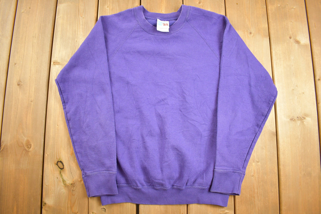 Vintage 1990's Purple Russell Athletics Blank Crewneck Sweatshirt