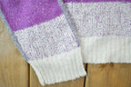 Vintage 1990s Abvian Colour Block Knit Crewneck Sweater