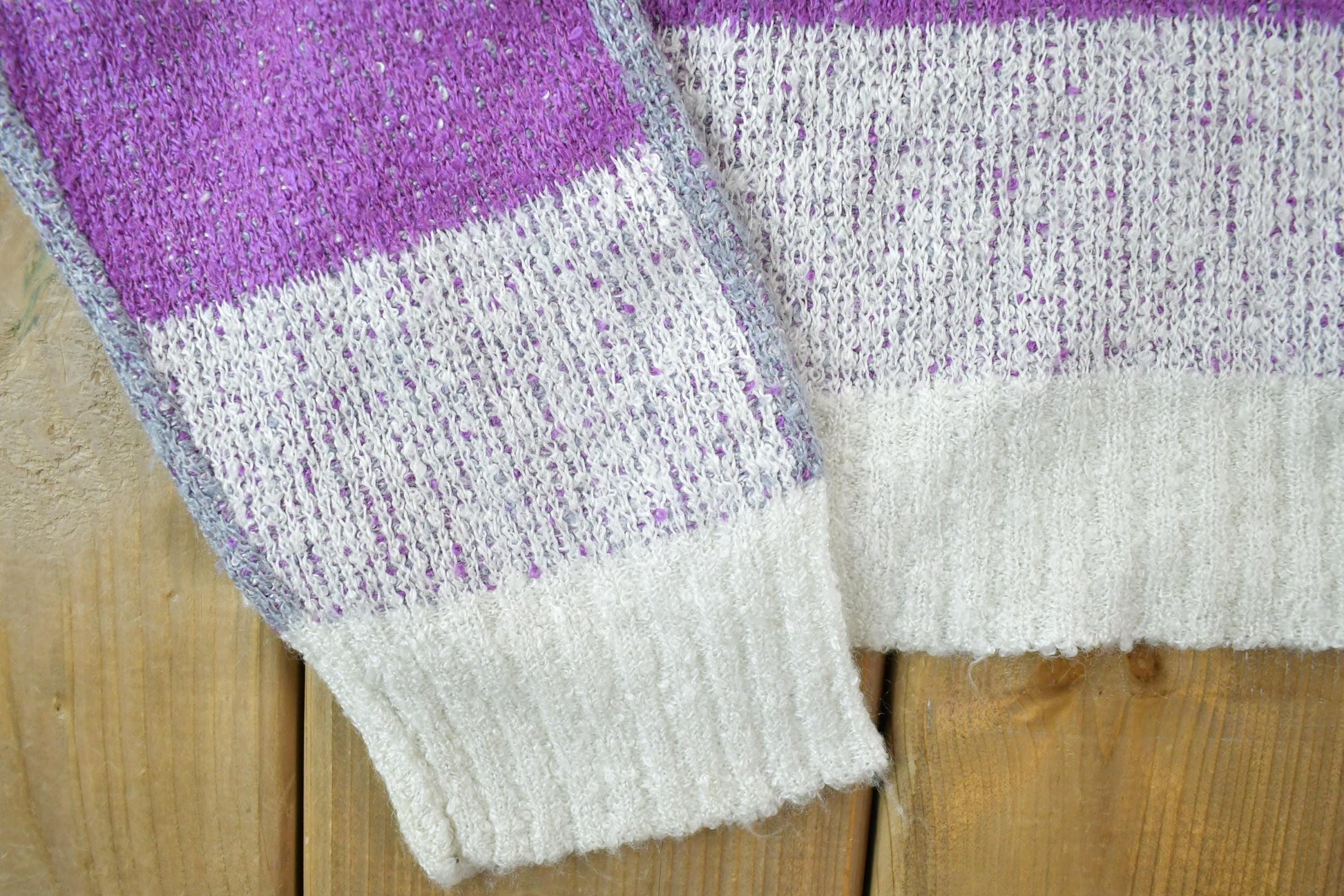 Vintage 1990s Abvian Colour Block Knit Crewneck Sweater / 90s Crewneck / Made In USA / Preppy