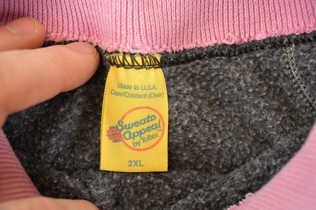 Vintage 1990s Sweats Appeal Embroidered Butterfly Collared Crewneck Sweatshirt Women's XXL