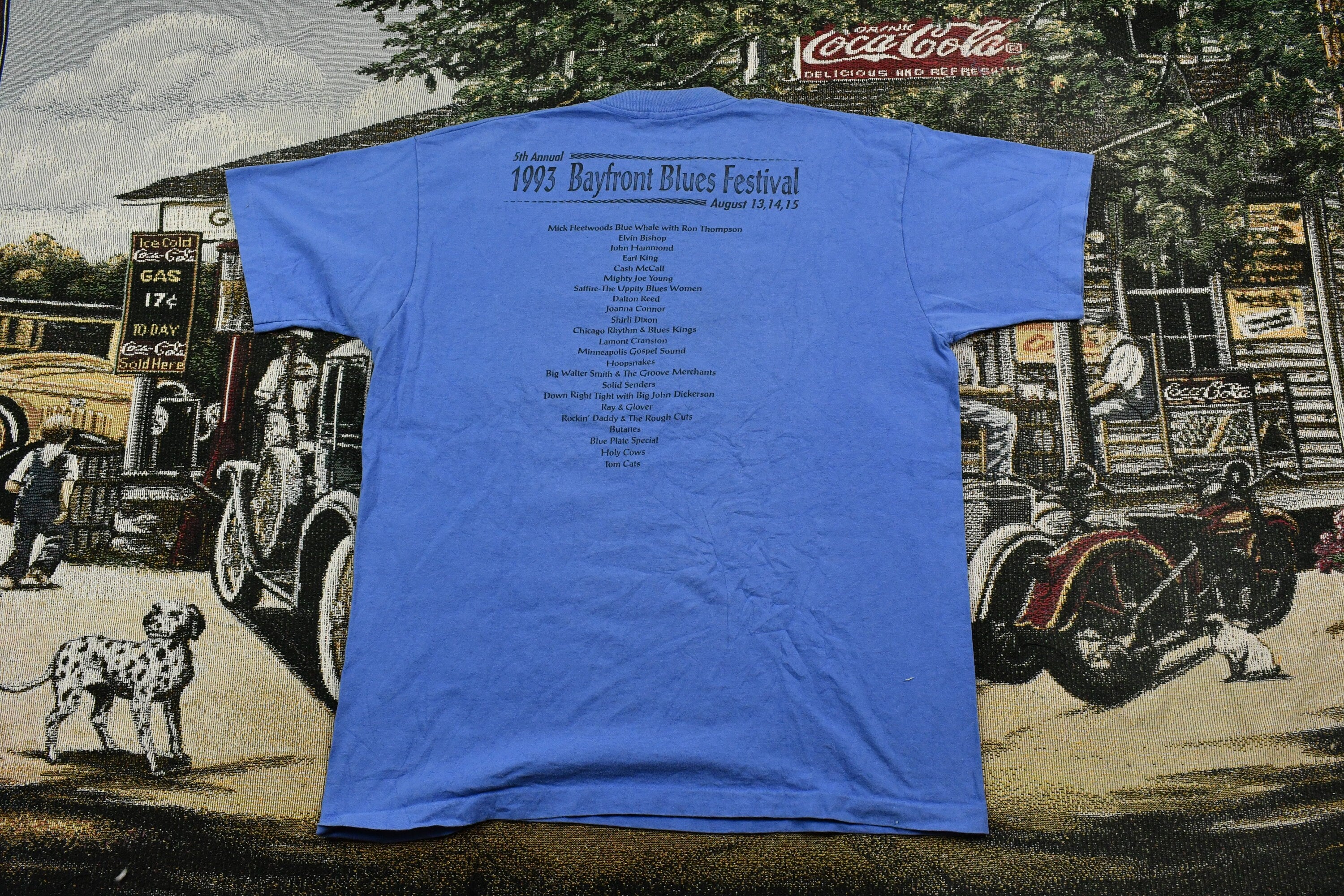 Vintage 1990s Bayfront Blues Festival T-Shirt Duluth Minnesota Concert Tour Venue