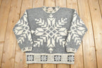 Vintage 1990s Woolrich Snowflake Knit Crewneck Sweater
