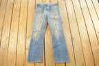 Vintage 1970s Lee Distressed Flare Denim Jeans Men's 30 x 31