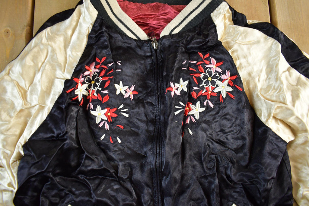 Vintage 1970s USA Korean Sukajan Souvenir Bomber Jacket Adult XS