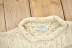 Vintage 1990s Hand Knit Cable Knit Sweater