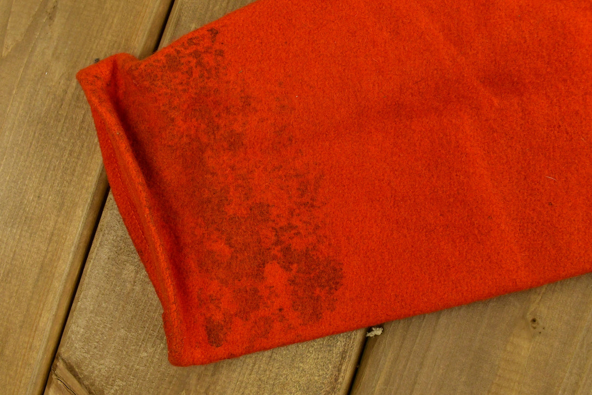 Vintage 1950s Distressed Orange Full Zip Jacket