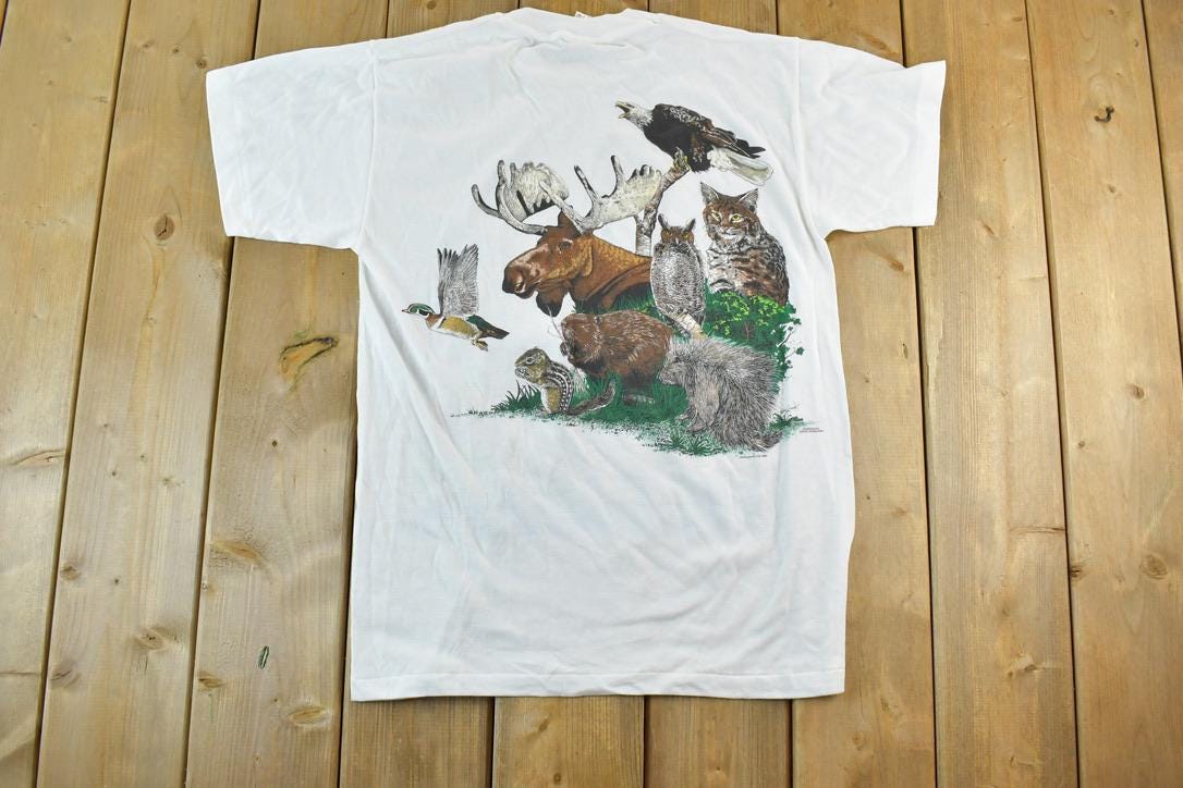 Vintage 1989 Herlequin NG Minnesota State Parks Animal Friends T-Shirt