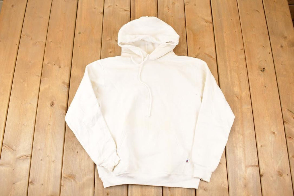 Vintage 1990s Russell Athletic Blank Hoodie Sweatshirt Men's M