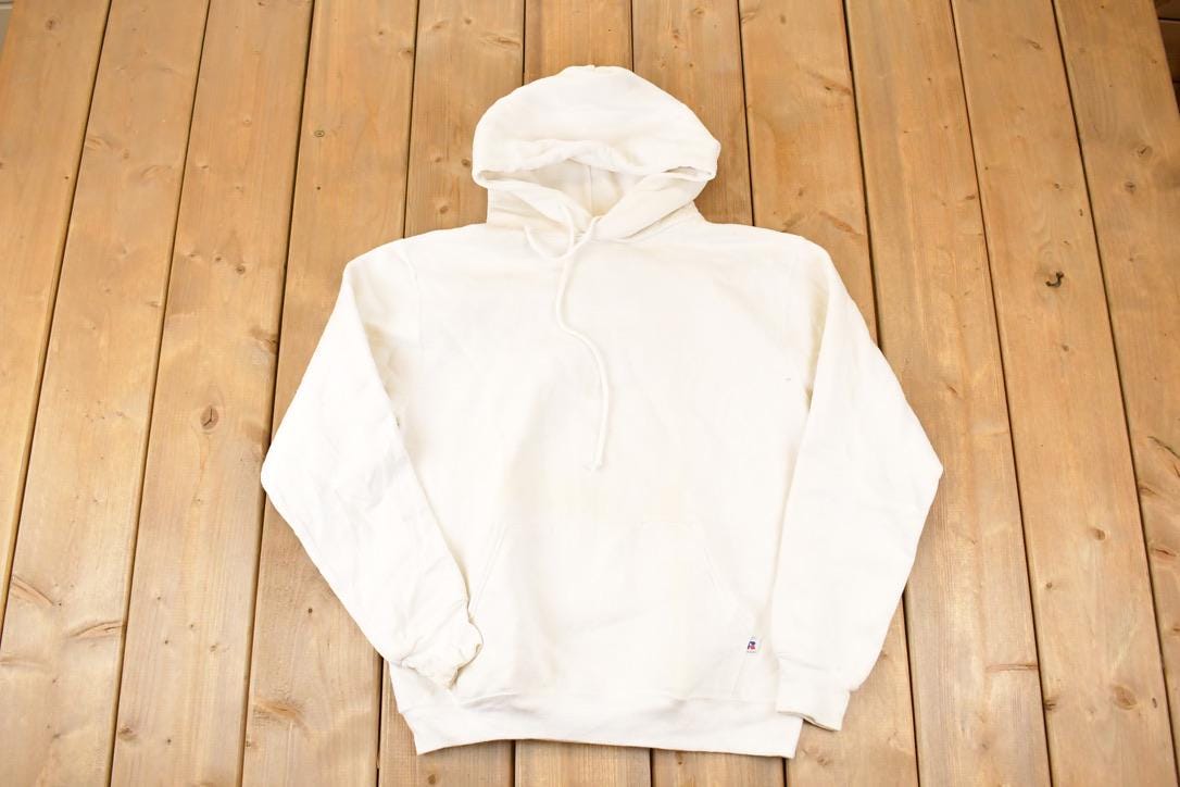 Vintage 1990s Russell Athletic Blank Hoodie Sweatshirt Men's M