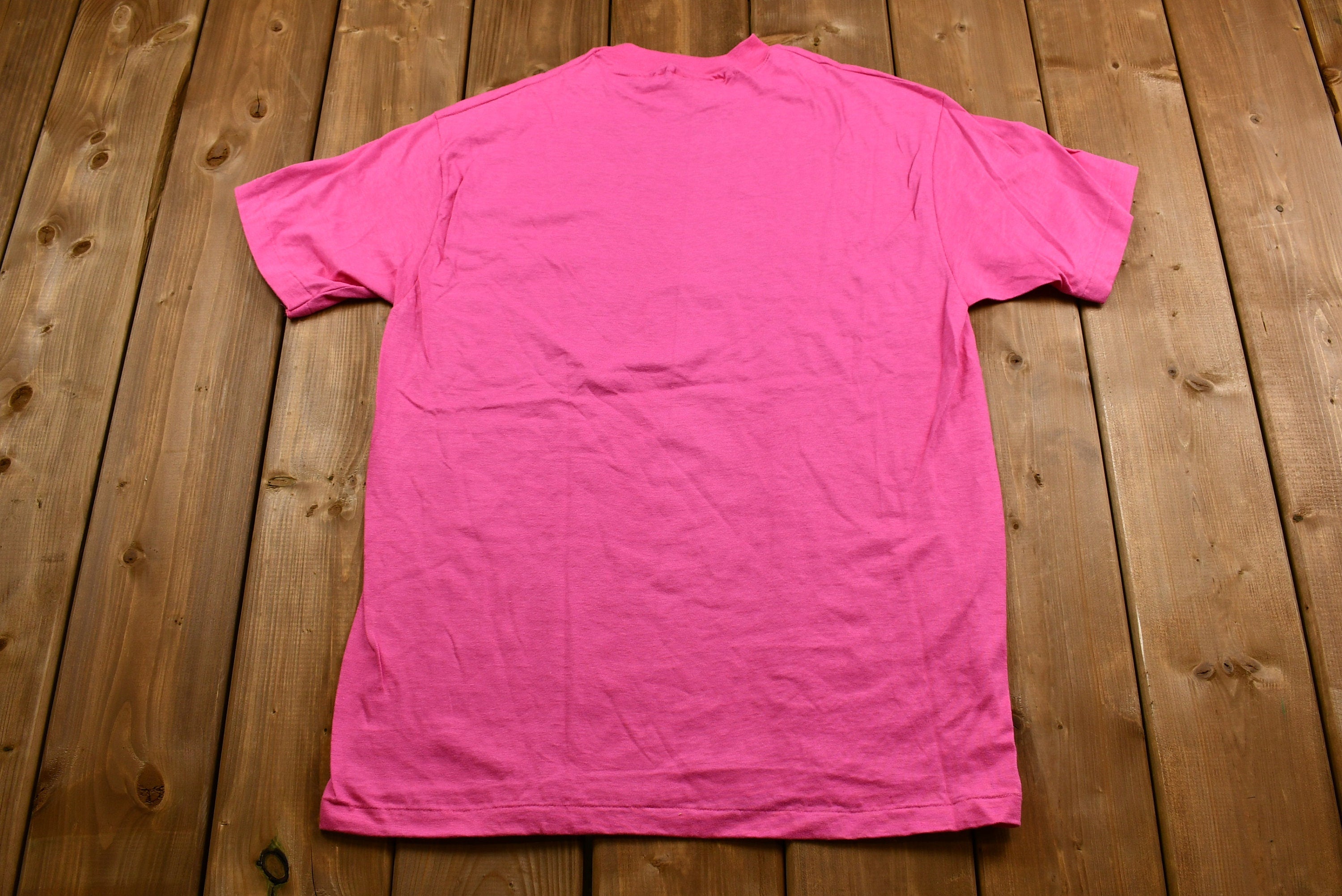 Vintage Early 1990s Paper-Thin Hot Pink Close Du Bois Winery T-Shirt