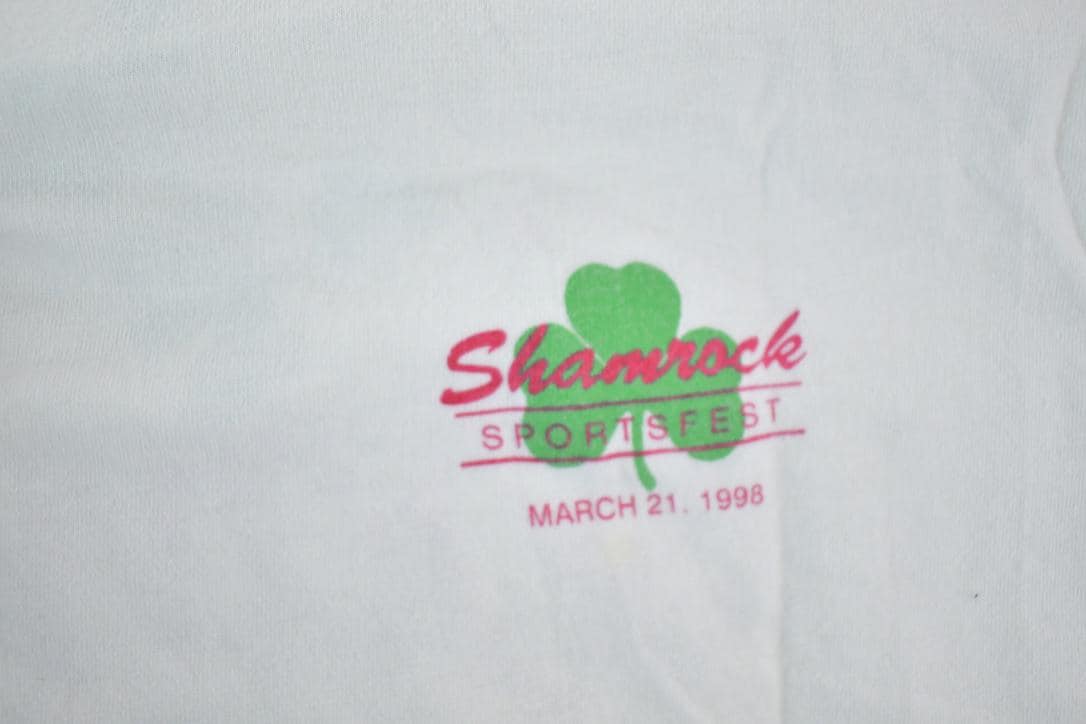 Vintage 1998 Shamrock 5K Walk Souvenir Single Stitch Graphic Print T-Shirt Made In USA