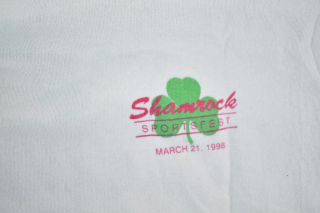 Vintage 1998 Shamrock 5K Walk Souvenir Single Stitch Graphic Print T-Shirt Made In USA
