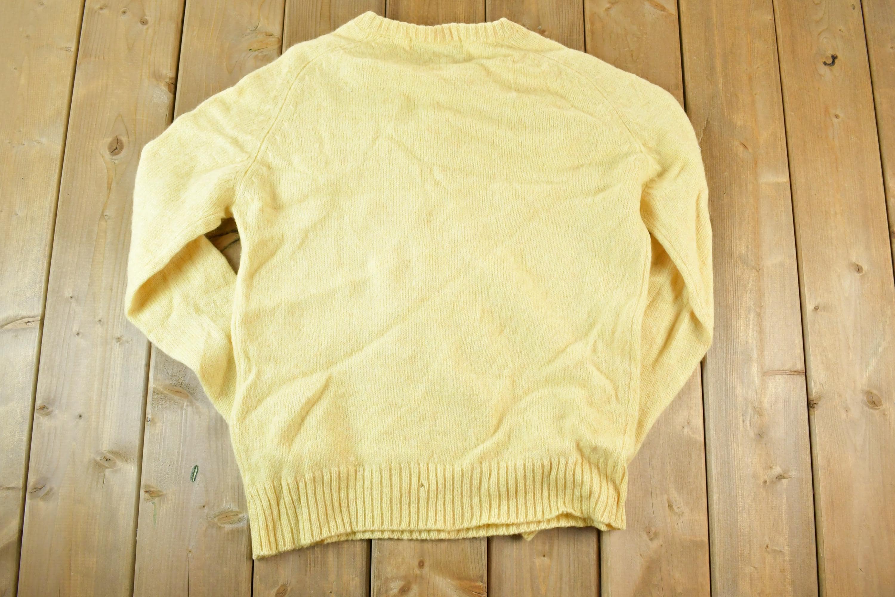 Vintage 1970s Sears The Men's Store Pure Virgin Wool Knit Sweater Mens L