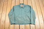 Vintage 1970s JP Plaid Lined Light Jacket  True Vintage  Workwear  Talon Zipper  Vintage Windbreaker