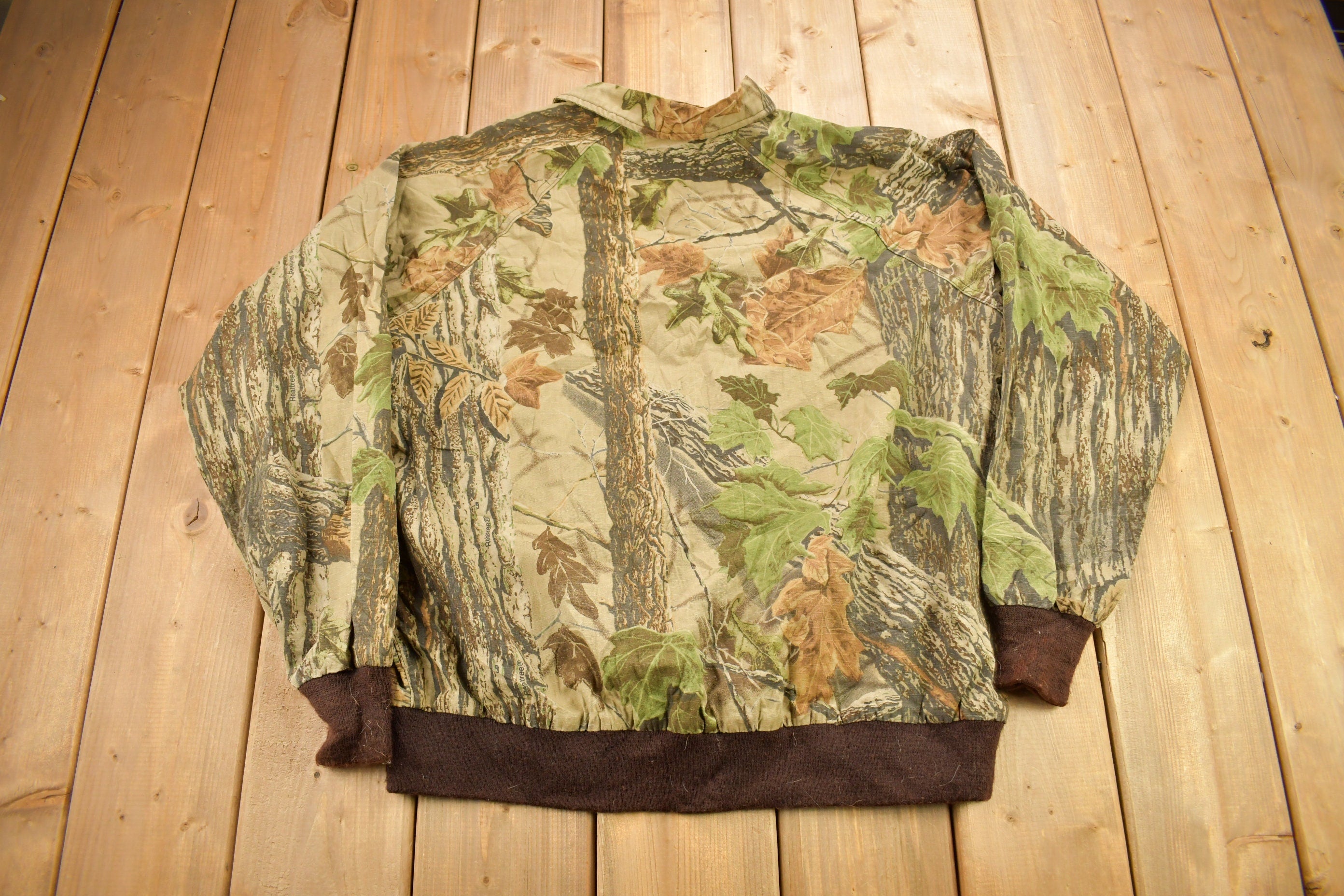 Vintage 1990s Woolrich Tree Camo Windbreaker Jacket