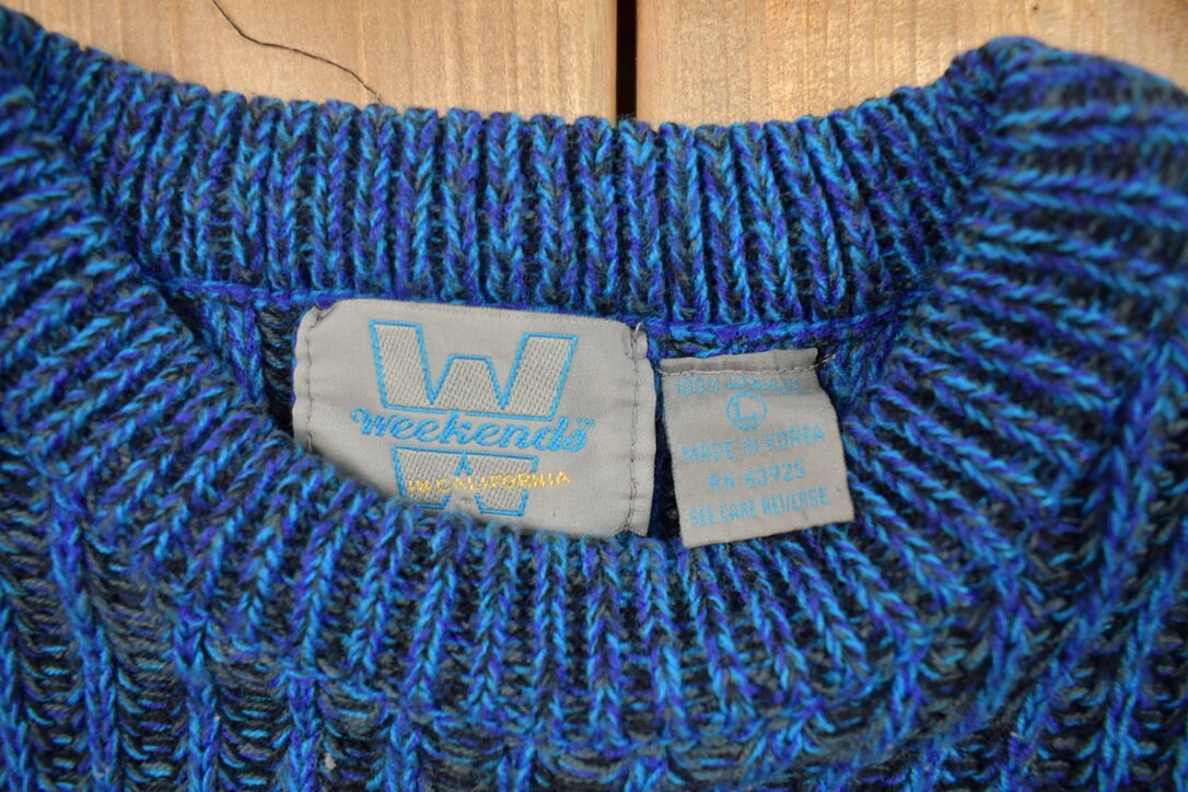 Vintage 1990s Weekend In California Knitted Sweater