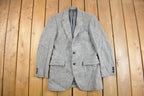 Vintage 1980s Harris Tweed Herringbone Blazer Button Up Shirt