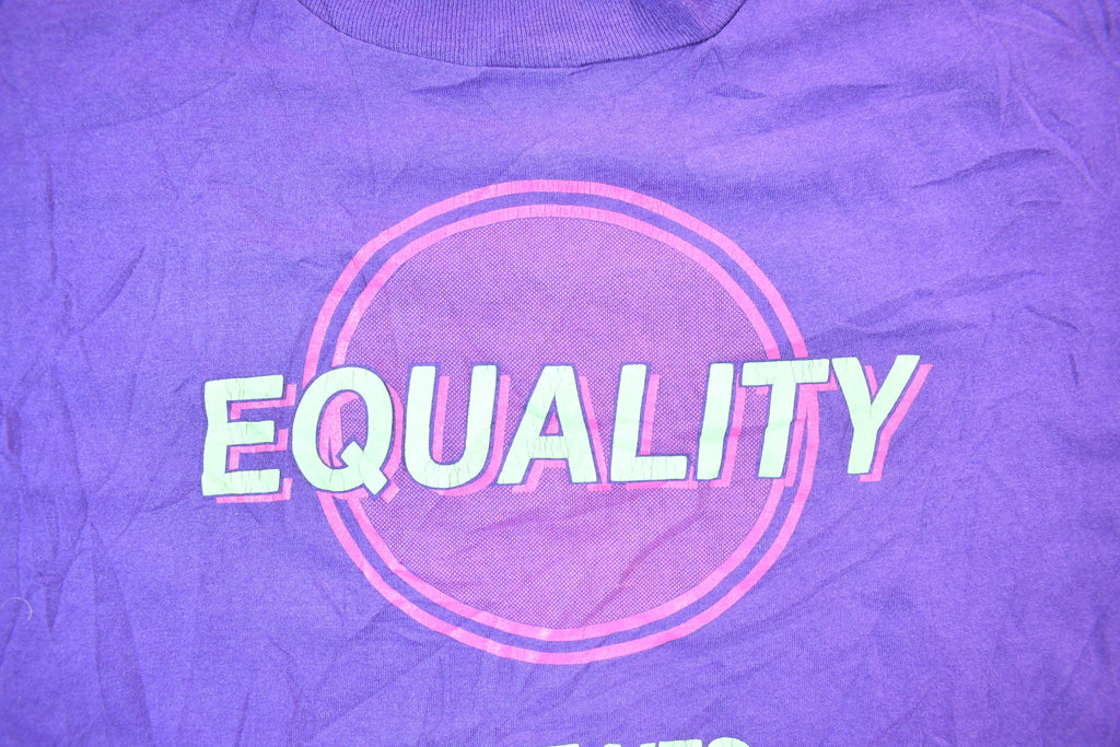 Vintage 1992 Equality Vote Yes ERA Iowa Graphic T-Shirt