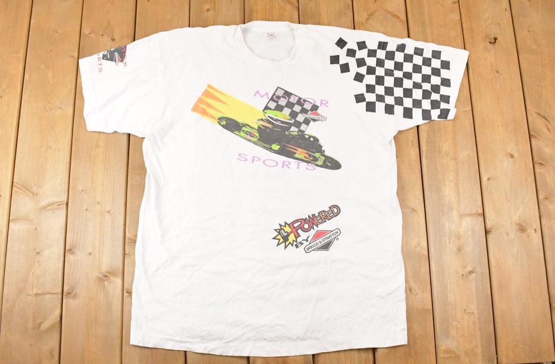 Vintage 1990s Briggs And Stratton Raptor Engine Racing Souvenir T-Shirt Men's XL