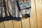 Vintage 1990s Tosani 3D Cable Knit Zip Up Sweater Jacket  Vintage 90s Crewneck  Abstract Patterns  Knit Crewneck  Streetwear