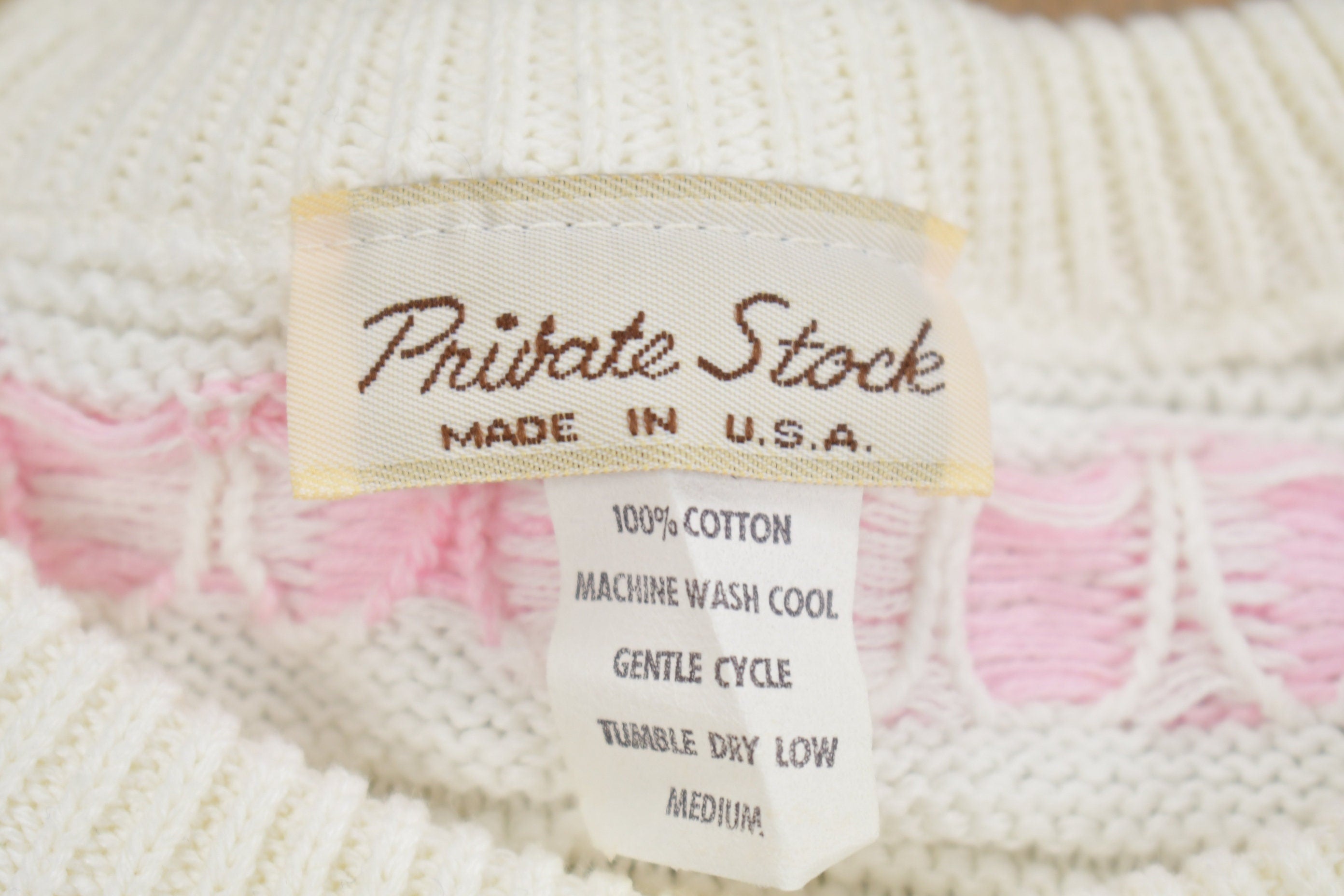 Vintage 1980s Pastel Knit Crewneck Sweater
