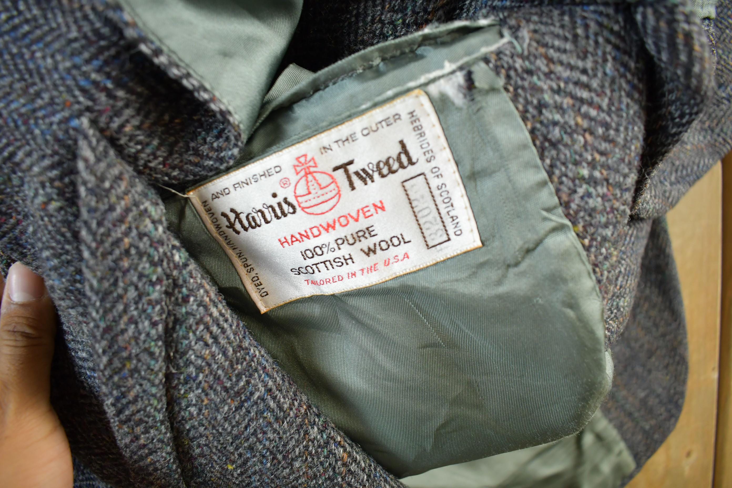 Vintage 1980s Harris Tweed Blazer - Men's Medium - Made In UK