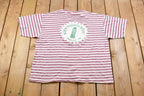 Vintage 1996 North Scranton Rotary Belton Earth Friendly Striped T-Shirt