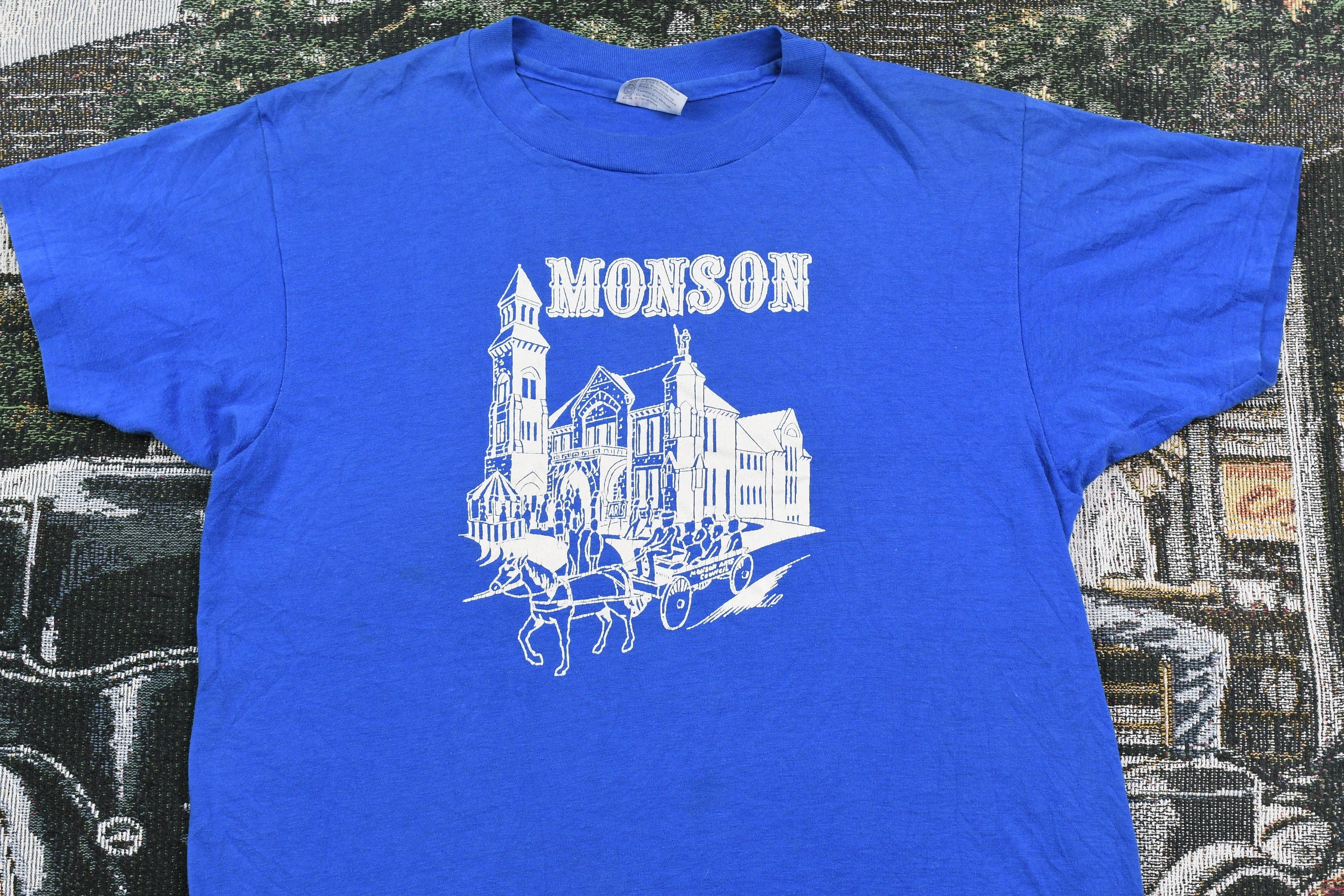 Vintage 1980s Monson Religious Graphic T Shirt