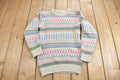 Vintage 1990s North Country Knit Crewneck Sweater