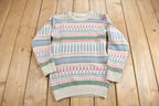 Vintage 1990s North Country Knit Crewneck Sweater