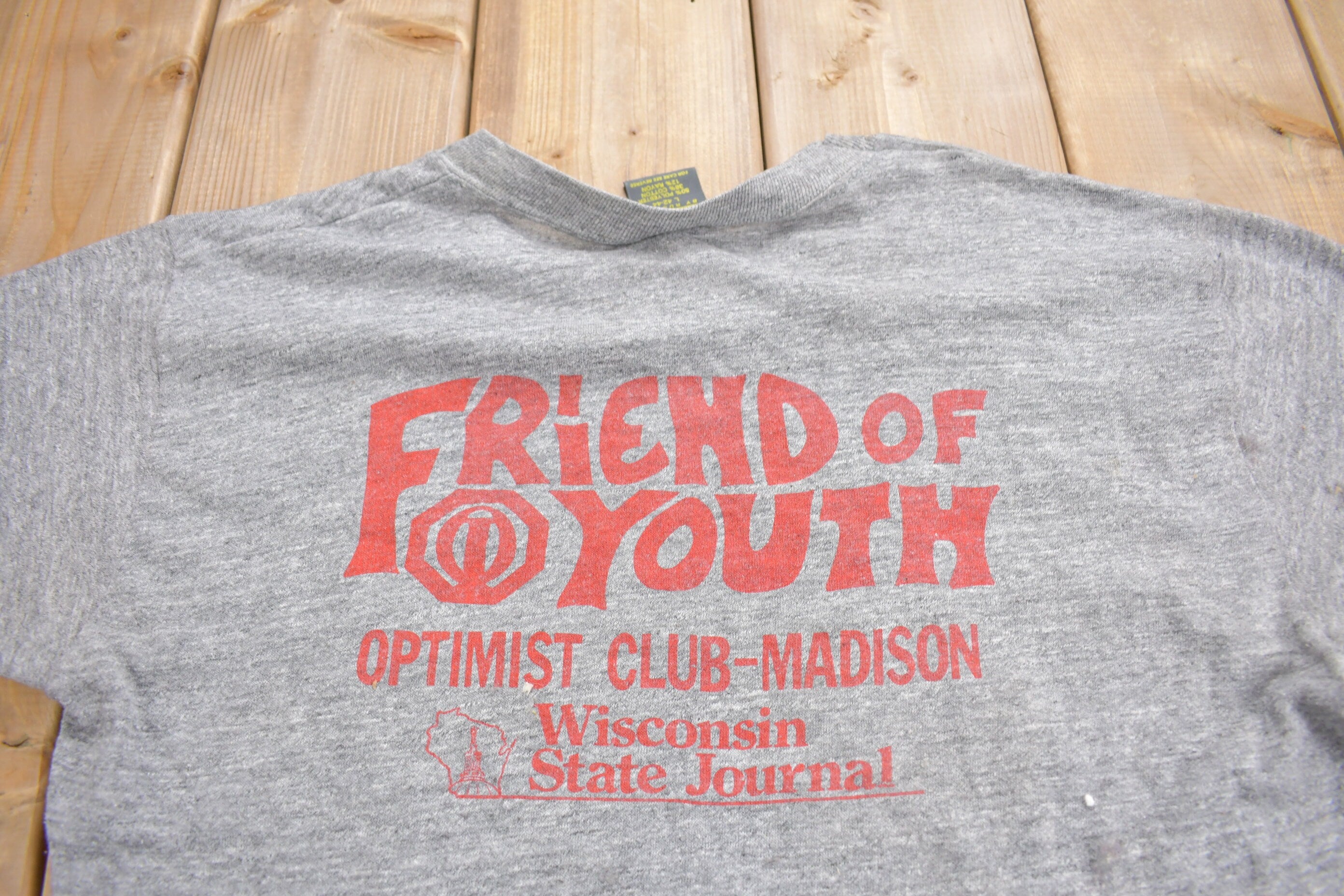 Vintage 1984 Optimist Run Layered T Shirt