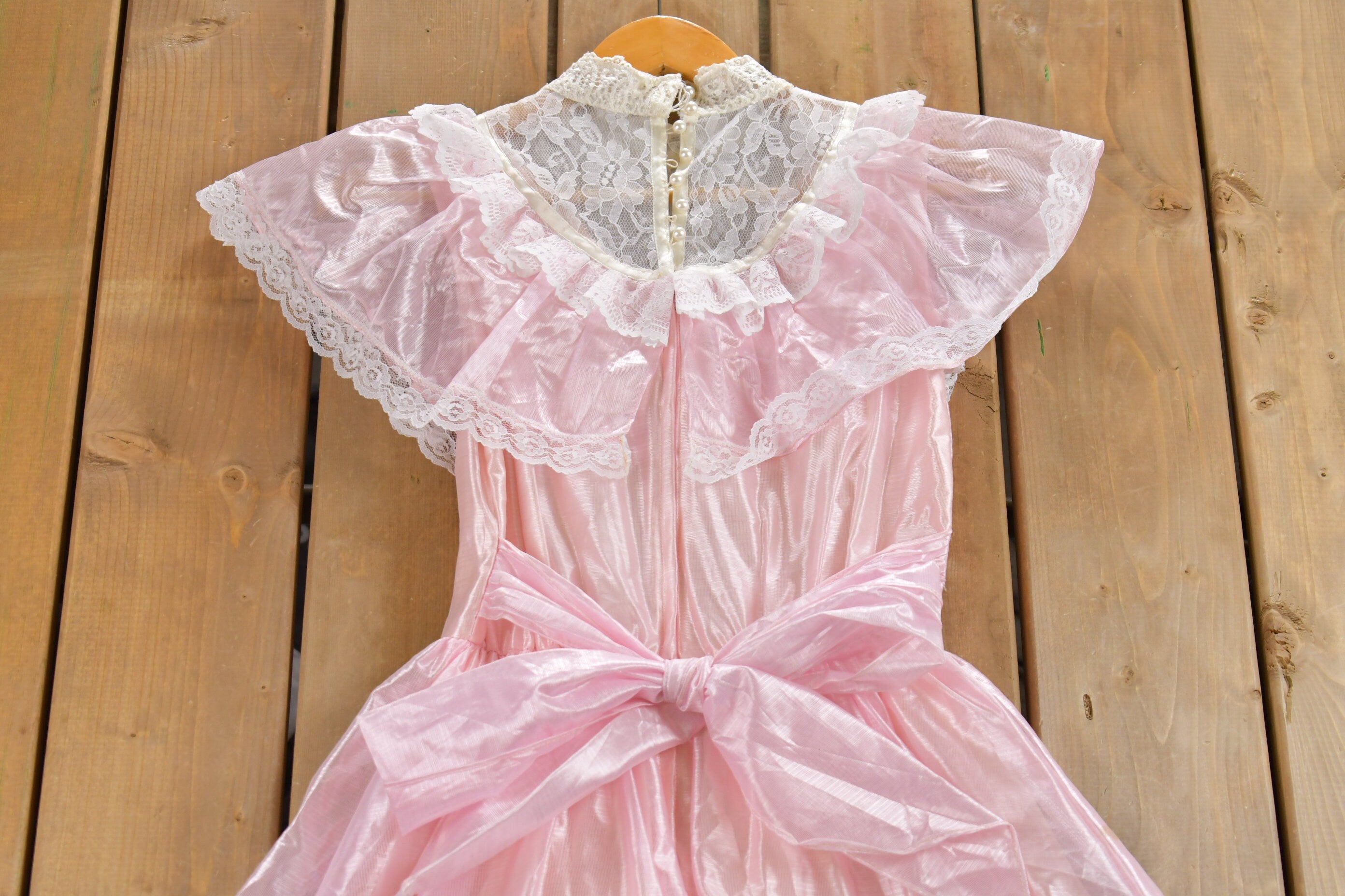 Vintage 1960s Sheer Lace Princess Dress