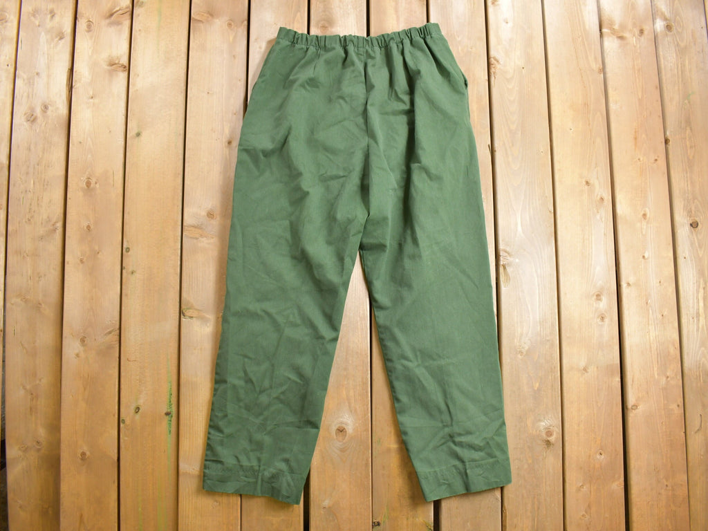 Vintage 1970s Military Style Pleated Trousers Size 30 - 34 x 29