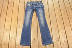 Vintage Deadstock Y2K Grace In LA Bedazzled Low Rise Jeans Women's Size 26x31