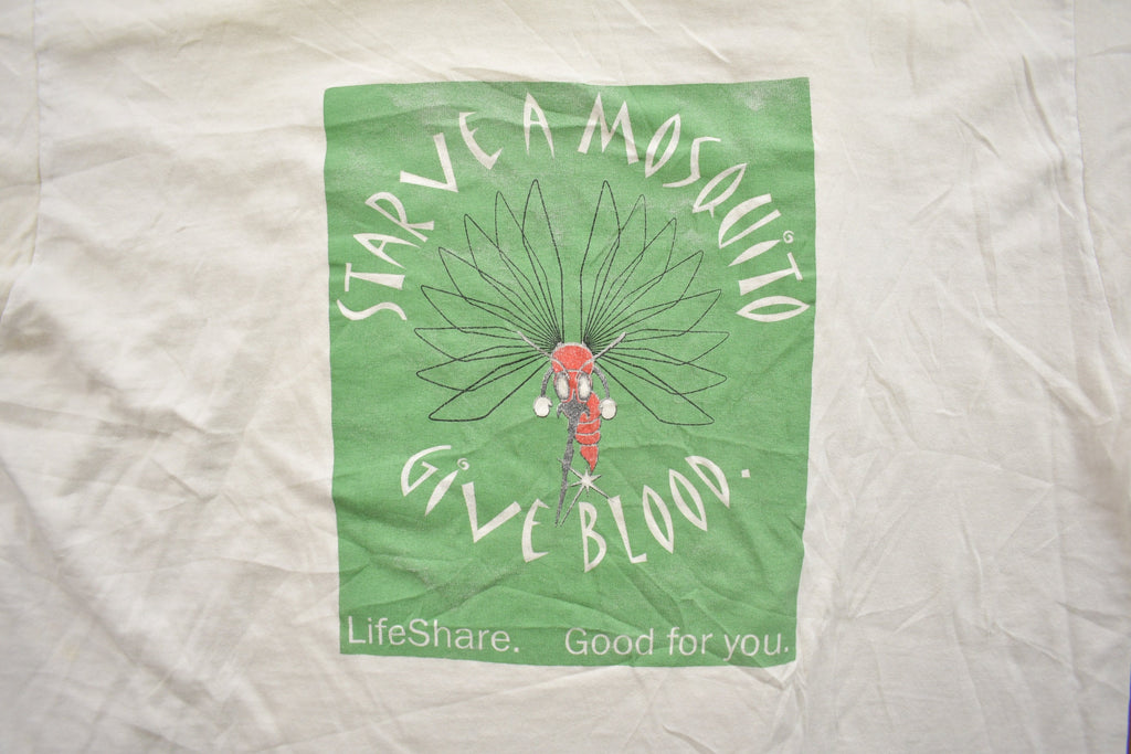 Vintage 1990s Starve A Mosquito LifeShare Graphic T Shirt