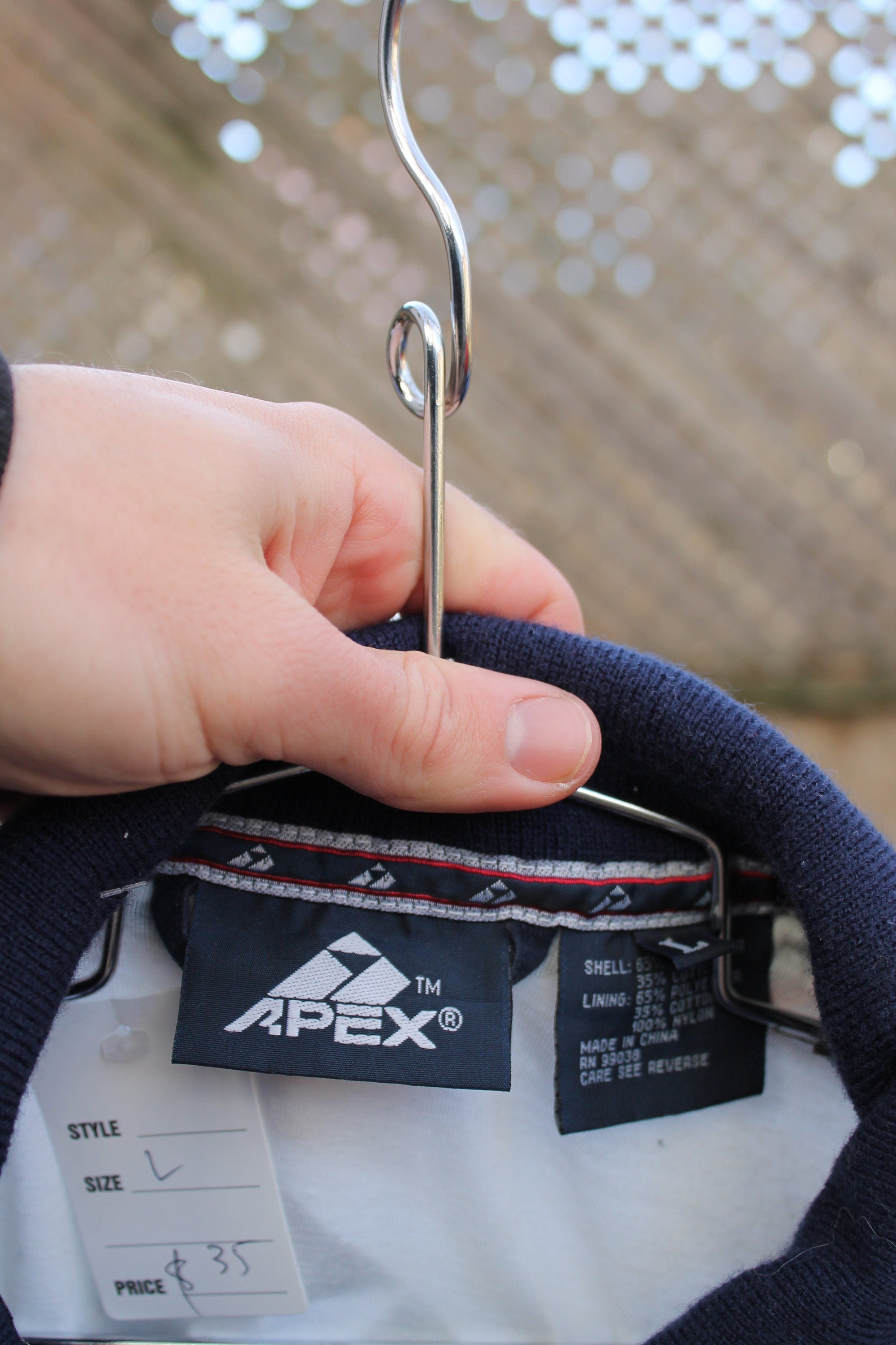 Vintage 1990s Apex Sportswear Color Block Windbreaker