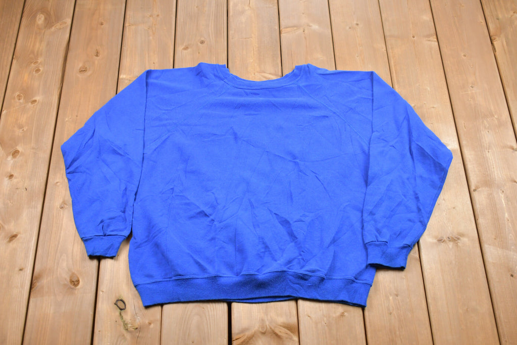 Vintage 1980s Hanes Sport Blank Raglan Crewneck Sweatshirt