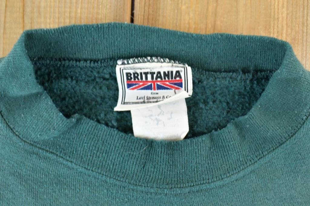 Vintage 1990s Britannia Levis Blank Crewneck Sweatshirt / 90s Crewneck / Made In USA / Athleisure / Streetwear / 90s Blank