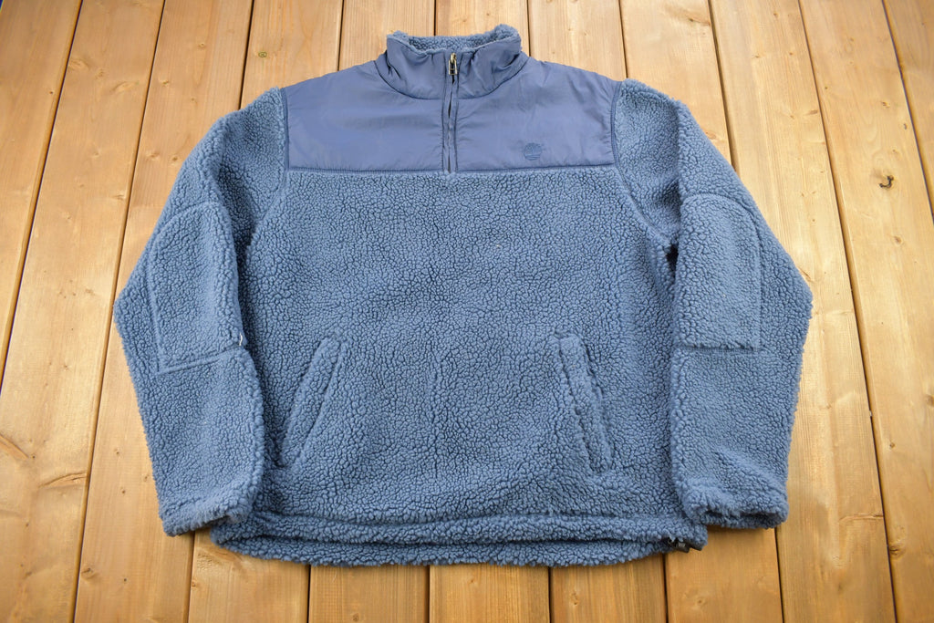 Vintage 1990s Timberland Deep Pile Fleece Sweater  Outdoorsman  90s Sweater  Streetwear  Hiking  Fleece Zip up