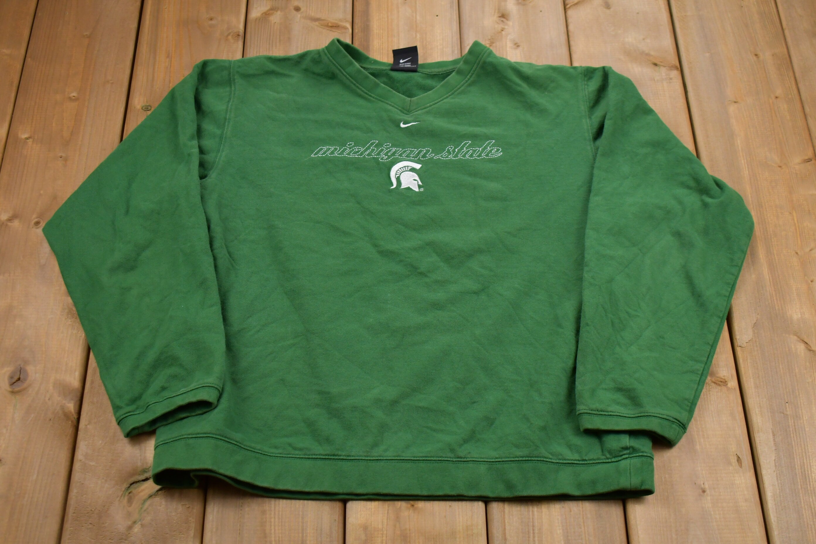 Vintage 1990s Kids University of Michigan State Nike Mid Swoosh Collegiate Crewneck