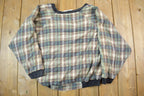 Vintage 1990s Three Button Plaid Button Up Flannel Shirt