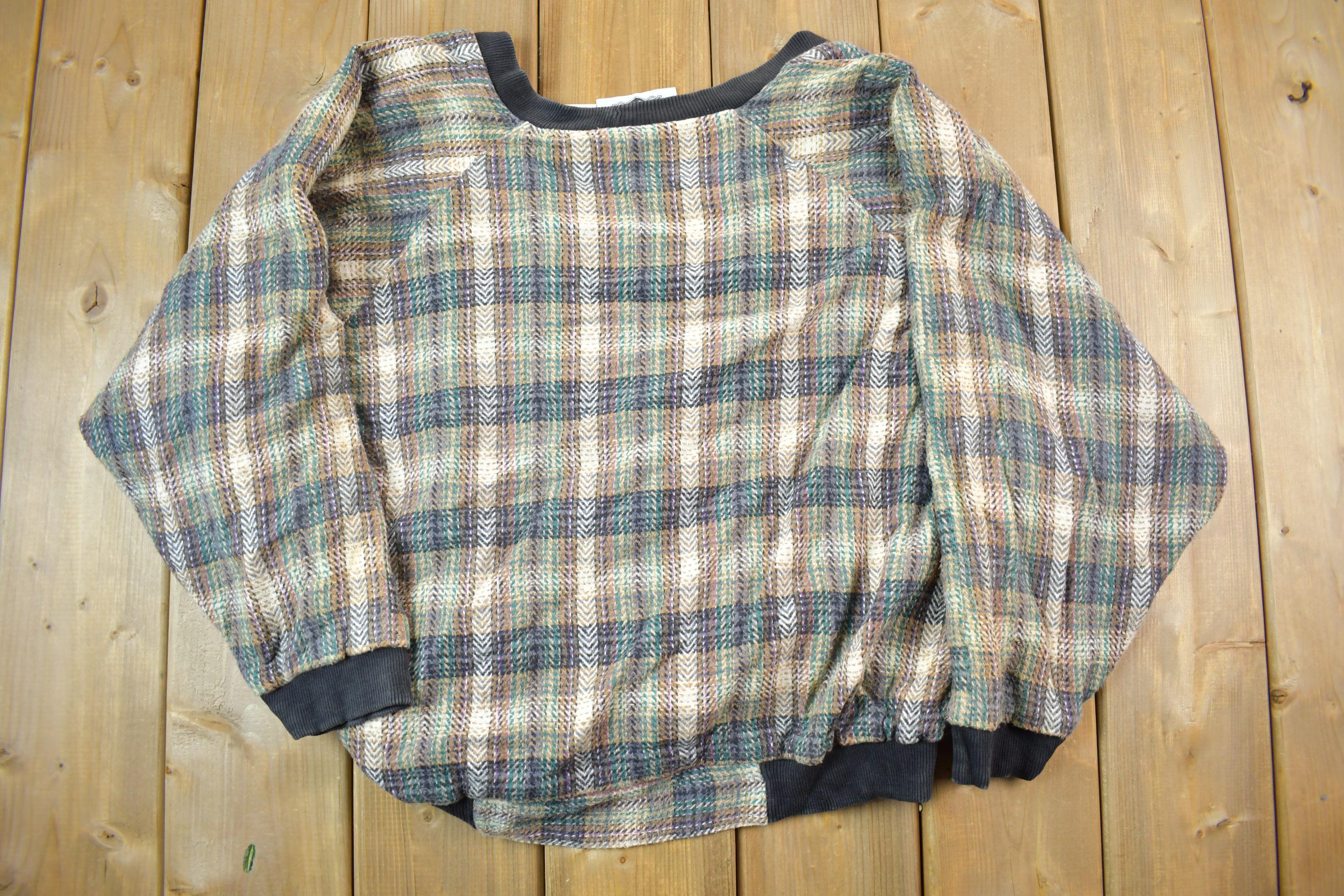 Vintage 1990s Three Button Plaid Button Up Flannel Shirt