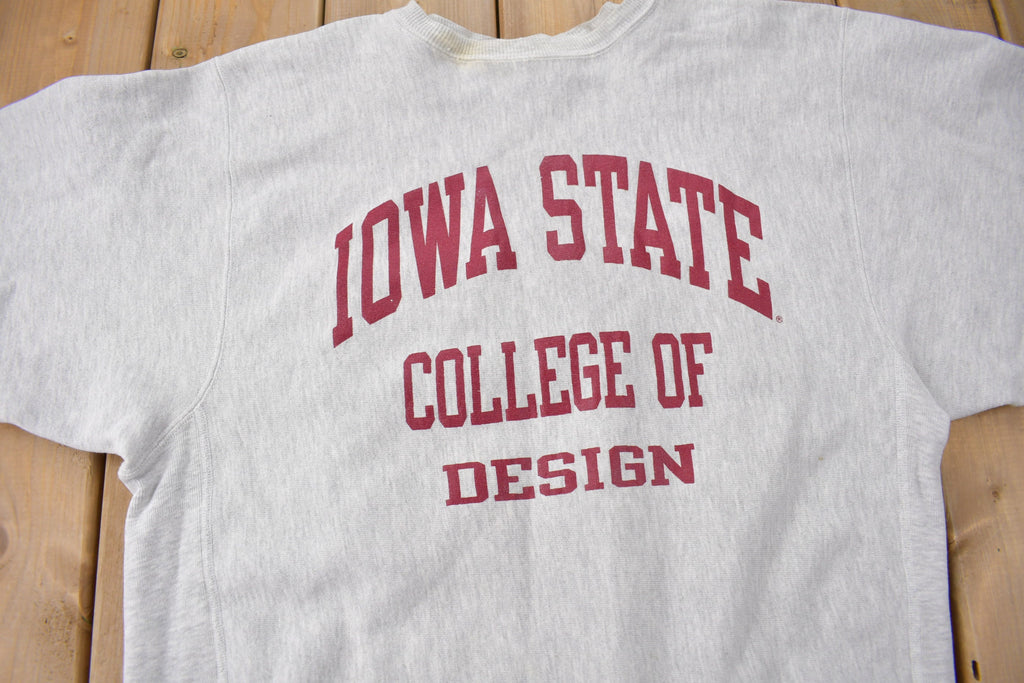 Vintage 1990s Iowa State College of Design Champion Reverse Weave Crewneck