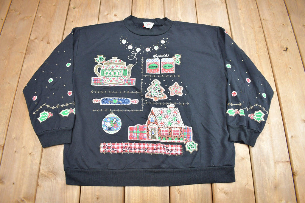 Vintage 1990s Christmas Patchwork Sweater